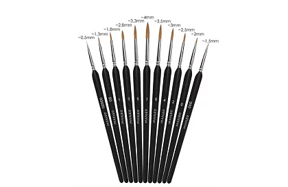Művészeti ecsetek festéshez – 11 darab + állvány