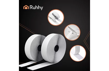 Öntapadó tépőzár 2,5 x 500 cm – fehér