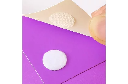 Öntapadó tépőzár – 18 mm-es körök, 500 darab, fehér