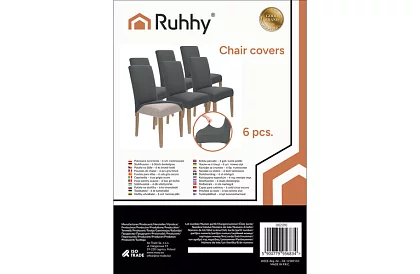 Univerzális székpárnák – 6 darab – Sötétszürke