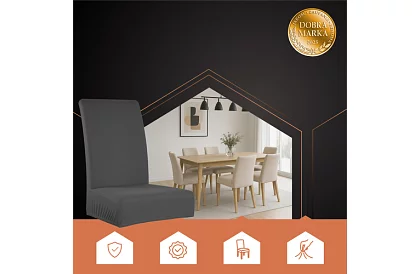 Univerzális székpárnák – 6 darab – Sötétszürke