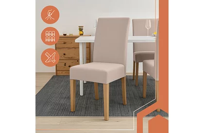 Univerzális székborítók – 6 darab – Bézs