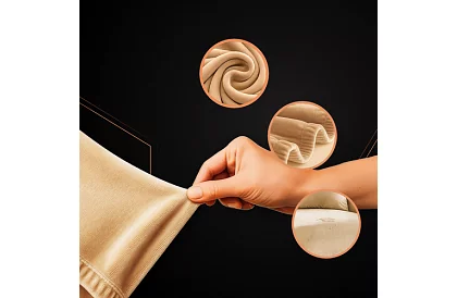 Feszítő huzat kanapéra 145–185 cm – Bézs bársony