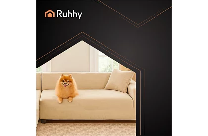 Feszítő huzat kanapéra 145–185 cm – Bézs bársony