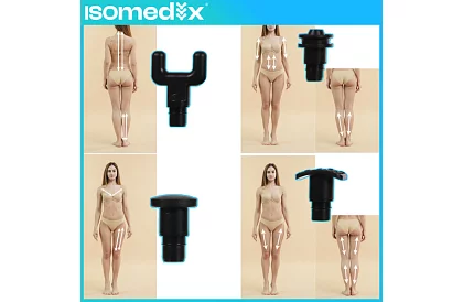 Masszázspisztoly az izmok ellazítására + 12 kiegészítő