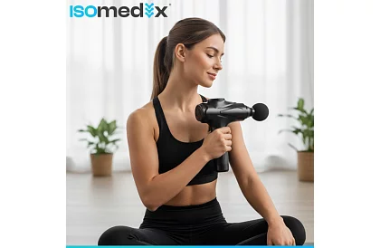 Masszázspisztoly az izmok ellazítására + 12 kiegészítő