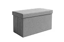 Szövet hajtogatható tároló puff 60 × 30 × 30 cm – szürke