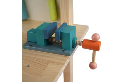 Gyermekműhely – fa szerszámok 3 az 1-ben asztal