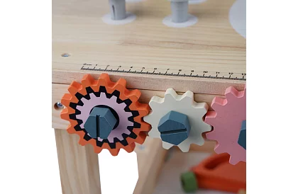 Gyermekműhely – fa szerszámok 3 az 1-ben asztal