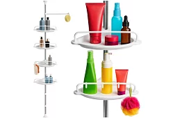 Sarok- és teleszkópos polc a zuhanyzóba - 240-310 cm