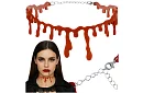 Vérrelátú halloweeni nyaklánc csepegő vér motívummal
