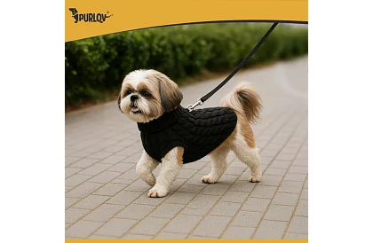 Kutyák meleg pulóver, macska – L méret – fekete