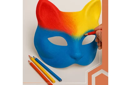 Macskamaszkok a karneválra 10 darab – DIY festőszett