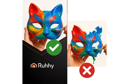 Macskamaszkok a karneválra 10 darab – DIY festőszett