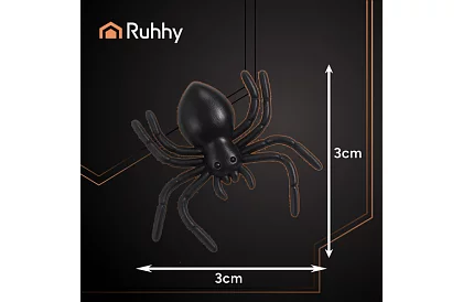 Műanyag pókok – Halloween dekoráció, 10 darab