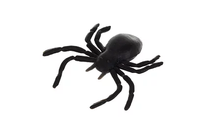 Műanyag pókok – Halloween dekoráció, 10 darab