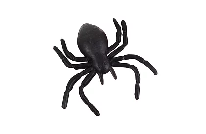 Műanyag pókok – Halloween dekoráció, 10 darab