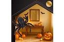 Műanyag pókok – Halloween dekoráció, 10 darab