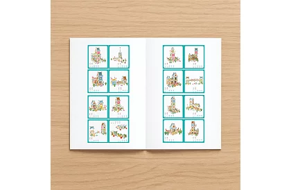 Fa építőelemek – házikó, 268 darab