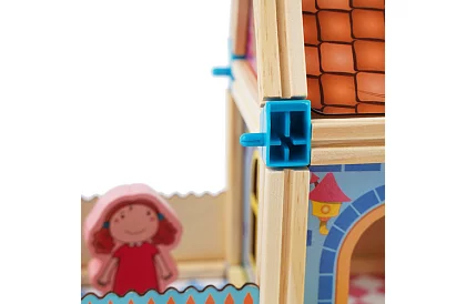 Fa építőelemek – házikó, 268 darab