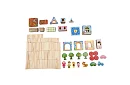 Fa építőelemek – házikó, 268 darab