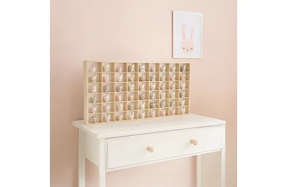 Fa polc a gyűjtőknek figurákhoz, autókhoz – 54 rekesz