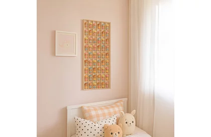 Fa polc a gyűjtőknek figurákhoz, autókhoz – 54 rekesz