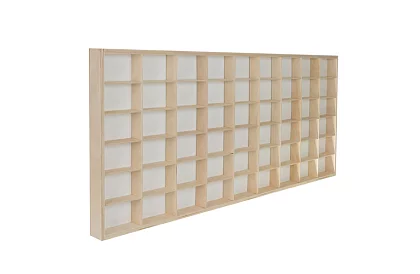 Fa polc a gyűjtőknek figurákhoz, autókhoz – 54 rekesz