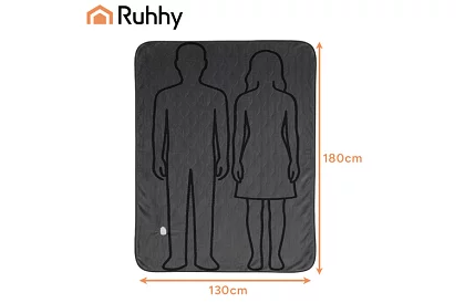 Fűtő takaró párna 180 × 130 cm, 6 üzemmód + távirányító