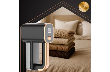 Akkumulátoros szöszeltávolító textilhez LCD kijelzővel