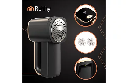 Akkumulátoros szöszeltávolító textilhez LCD kijelzővel