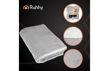 Kétoldalas meleg takaró 150 × 200 cm – világosszürke