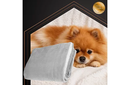 Kétoldalas meleg takaró 150 × 200 cm – világosszürke