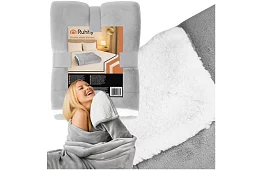 Kétoldalas meleg takaró 150 × 200 cm – világosszürke