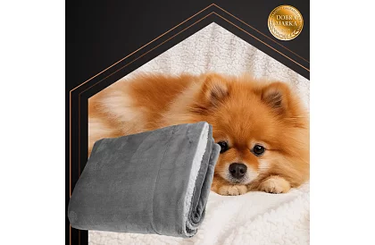 Kétoldalas meleg takaró 150 x 200 cm – sötétszürke