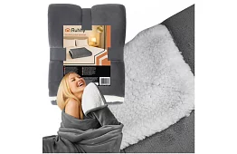 Kétoldalas meleg takaró 150 x 200 cm – sötétszürke