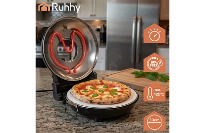 Otthoni pizza sütő kővel – 1200 W