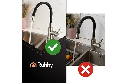 Mosogatótálca csaptelep 360°-os rugalmas kifolyóval és perlátorral