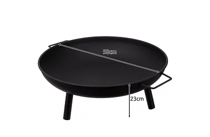 Kerti tűzrakás fogantyúkkal - 60 cm