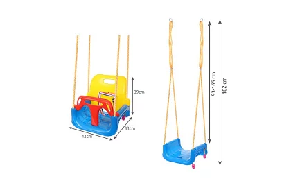 Gyermek műanyag növekvő hinta 3 az 1-ben