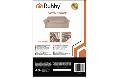 Feszítő huzat kanapéra 190–230 cm – Bézs bársony