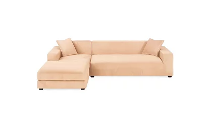 Feszítő huzat kanapéra 190–230 cm – Bézs bársony