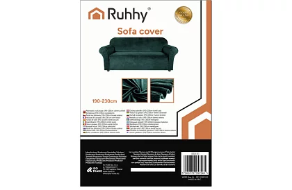 Feszítő huzat kanapéra 190–230 cm – Zöld bársony