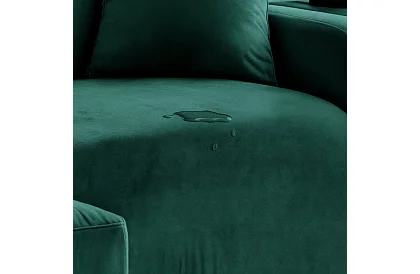Feszítő huzat kanapéra 190–230 cm – Zöld bársony
