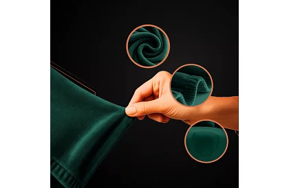 Feszítő huzat kanapéra 190–230 cm – Zöld bársony