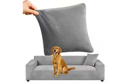 Feszítő huzat kanapéra 190–230 cm – Sötétszürke bársony