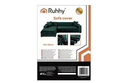 Feszítő huzat kanapéra 145–185 cm – Zöld bársony