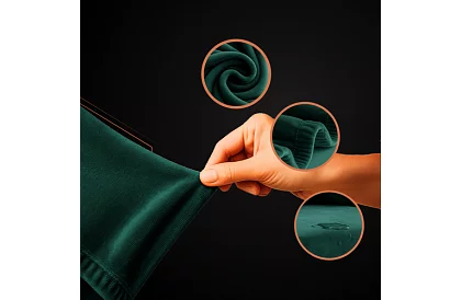 Feszítő huzat kanapéra 145–185 cm – Zöld bársony