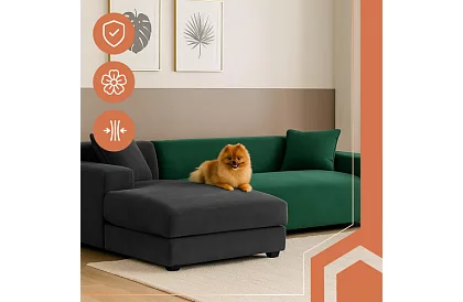 Feszítő huzat kanapéra 145–185 cm – Zöld bársony