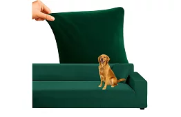 Feszítő huzat kanapéra 145–185 cm – Zöld bársony